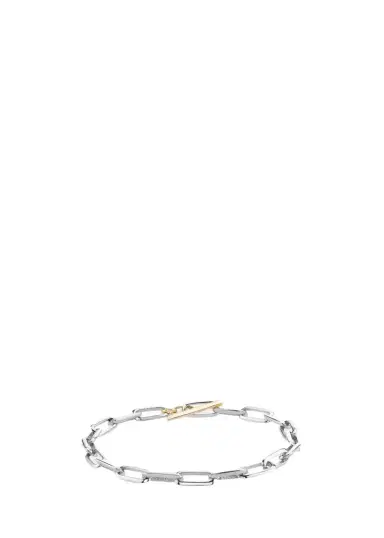 Lizzie Mandler Fine Jewelry Silver Edge Oval Link Chain Bracelet | Thumbnail 1