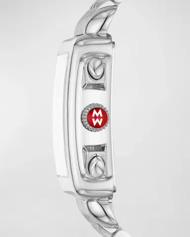 Michele Deco 18mm Stainless Steel Diamond Detail Watch | Thumbnail 3 Michele Deco 18mm Stainless Steel Diamond Detail Watch | Thumbnail 3