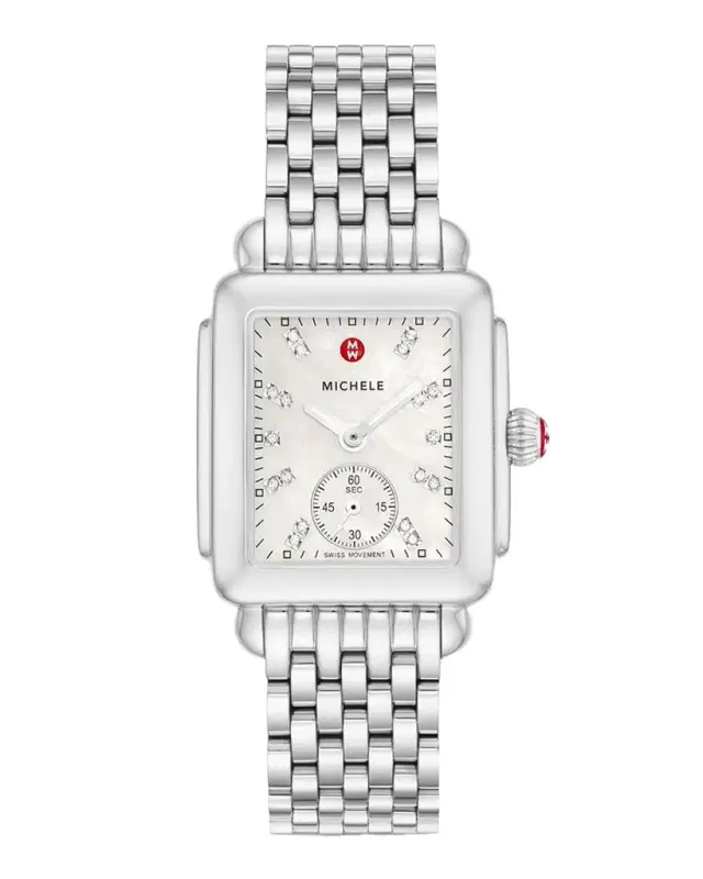 Michele Deco Mid Diamond Dial Watch