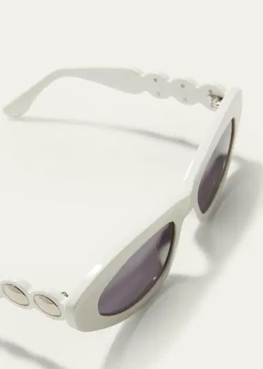 Alaïa Scallop Stud Metal & Acetate Cat-Eye Sunglasses | Thumbnail 5