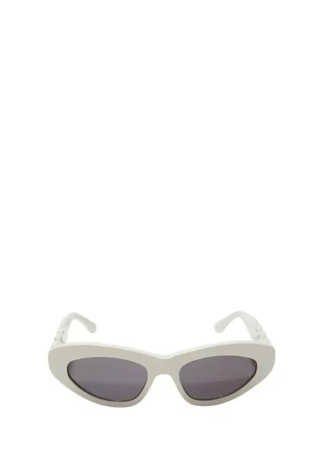 Alaïa Scallop Stud Metal & Acetate Cat-Eye Sunglasses