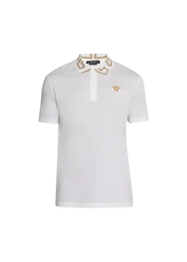 Versace Men's Greca-Collar Polo Shirt