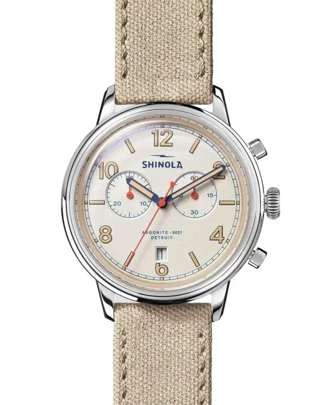 Shinola Men's The Traveler Chrono Canvas Watch, 42mm