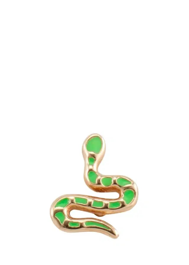 Alison Lou 14K Yellow Gold Snake Stud Earring, Single