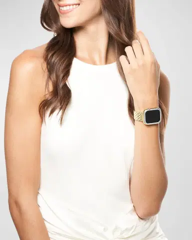 Michele Diamond Jacket for Apple Watch in Gold-Tone, 40mm | Thumbnail 2 Michele Diamond Jacket for Apple Watch in Gold-Tone, 40mm | Thumbnail 2