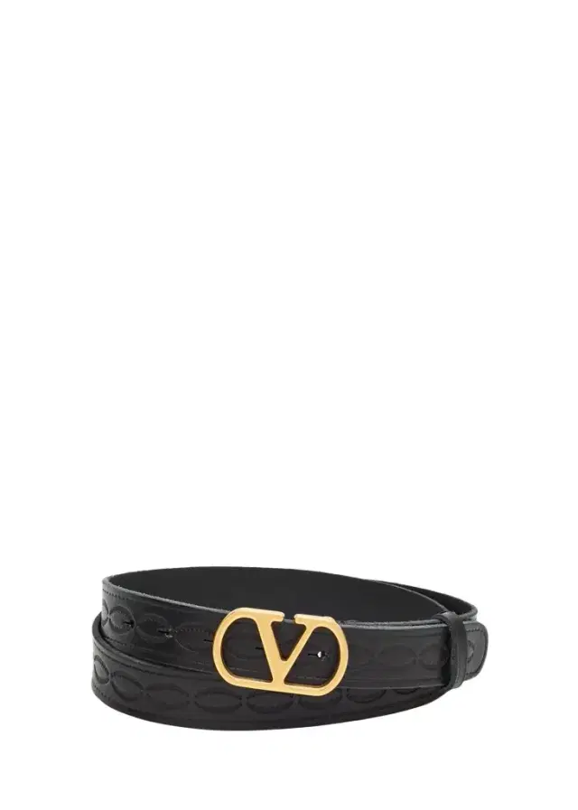 Valentino Garavani Men's Leather V Logo Buckle Belt