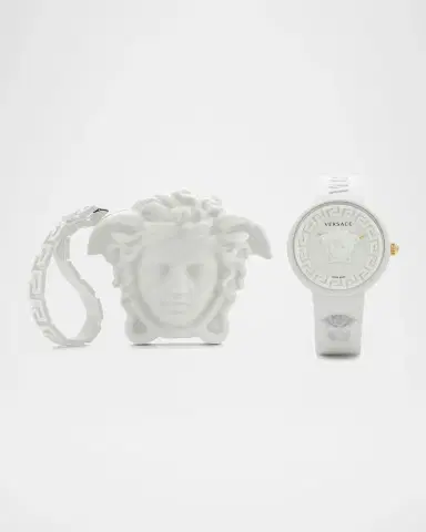 Versace Unisex Medusa Pop White Silicone Watch, 39mm | Thumbnail 4