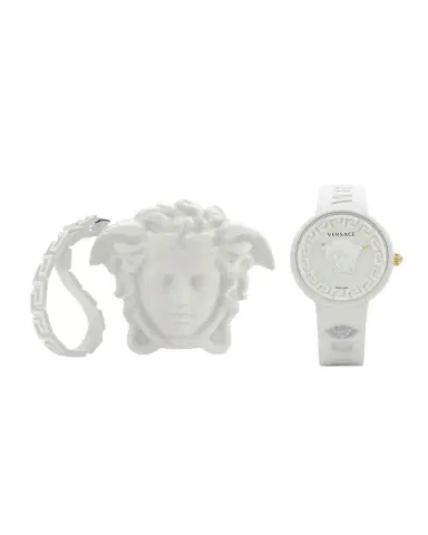 Versace Unisex Medusa Pop White Silicone Watch, 39mm | Thumbnail 1