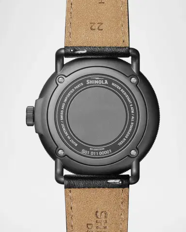 Shinola Canfield Model C Leather Strap Watch, 43mm | Thumbnail 3