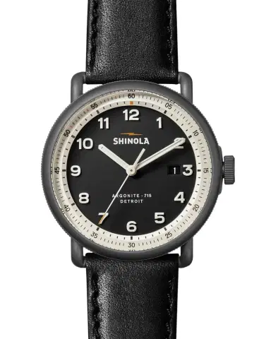 Shinola Canfield Model C Leather Strap Watch, 43mm | Thumbnail 1