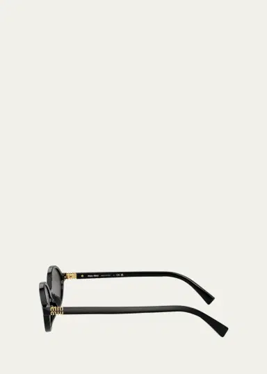 Miu Miu Acetate Oval Sunglasses | Thumbnail 3