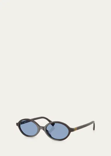 Miu Miu Acetate Oval Sunglasses | Thumbnail 4