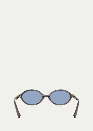 Miu Miu Acetate Oval Sunglasses | Thumbnail 6