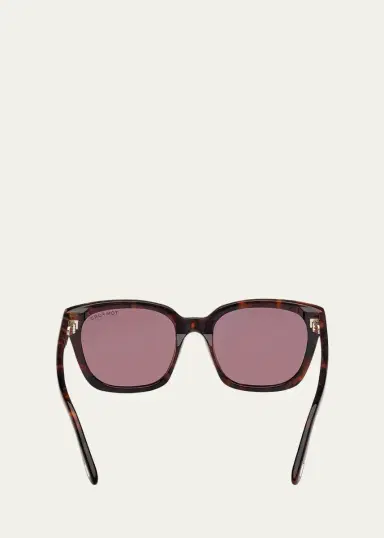 Tom Ford Haylay Acetate Rectangle Sunglasses | Thumbnail 5