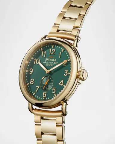 Shinola Men's Runwell Gold-Tone Bracelet Watch, 41mm | Thumbnail 3