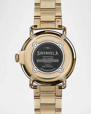 Shinola Men's Runwell Gold-Tone Bracelet Watch, 41mm | Thumbnail 4