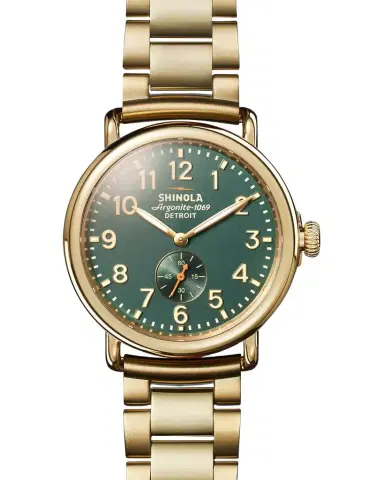 Shinola Men's Runwell Gold-Tone Bracelet Watch, 41mm | Thumbnail 1