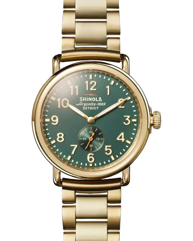 Shinola Men's Runwell Gold-Tone Bracelet Watch, 41mm