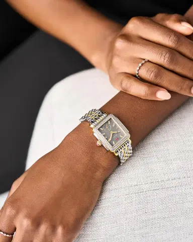 Michele Deco Mid Diamond Graphite Mother of Pearl Watch | Thumbnail 2