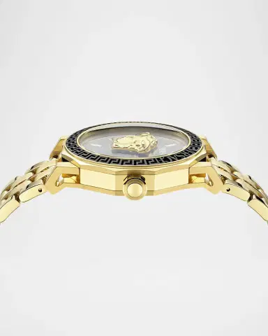 Versace Medusa Deco IP Yellow Gold Bracelet Watch, 43mm | Thumbnail 3