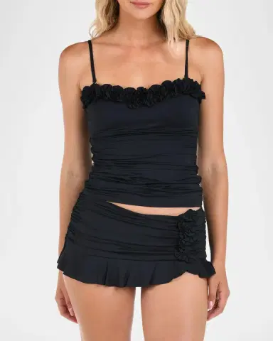 La Blanca Island Goddess Ruffle Bandeau Tankini Top | Thumbnail 3 La Blanca Island Goddess Ruffle Bandeau Tankini Top | Thumbnail 3