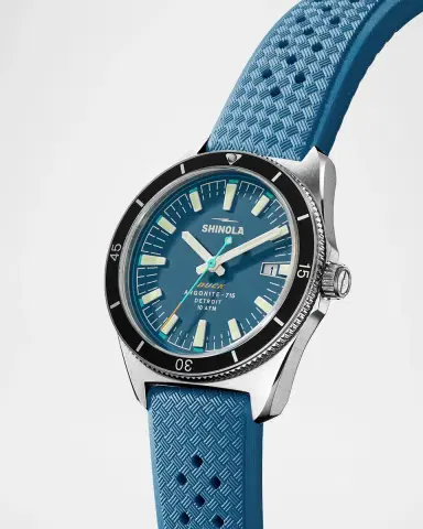Shinola Duck Rubber-Strap Analog Watch, 40mm | Thumbnail 2