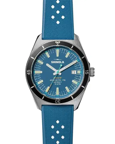 Shinola Duck Rubber-Strap Analog Watch, 40mm | Thumbnail 1