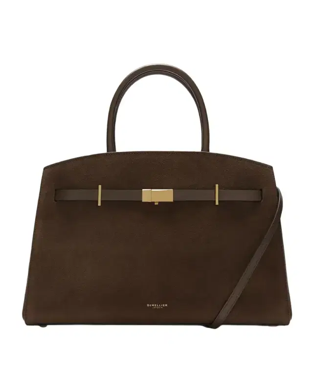DeMellier Hudson Midi Belted Top-Handle Bag