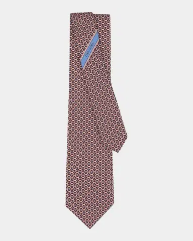 Ferragamo Men's Repeat Gancini Silk Tie | Thumbnail 3
