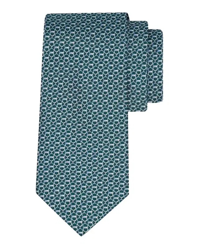 Ferragamo Men's Repeat Gancini Silk Tie