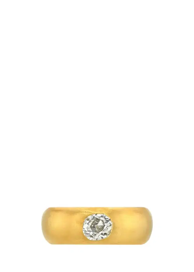 DARIUS 18K Old Mine-Cut Diamond Oversized Signet Ring