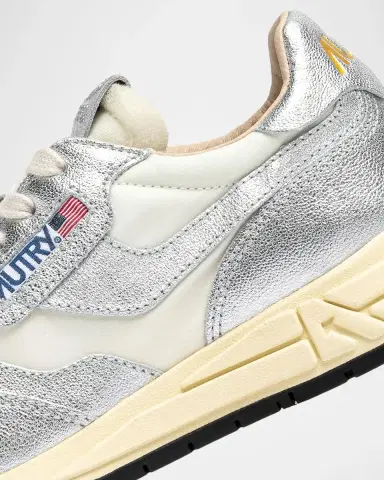 Autry Reelwind Metallic Leather Low-Top Sneakers | Thumbnail 3