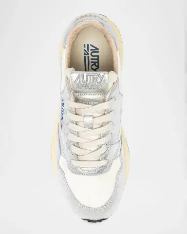 Autry Reelwind Metallic Leather Low-Top Sneakers | Thumbnail 4