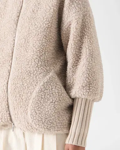 Akris punto Bouclé Fleece Relaxed-Fit Coat | Thumbnail 5 Akris punto Bouclé Fleece Relaxed-Fit Coat | Thumbnail 5