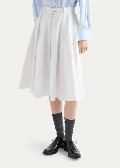 Prada Belted A-Line Midi Skirt | Thumbnail 4 Prada Belted A-Line Midi Skirt | Thumbnail 4