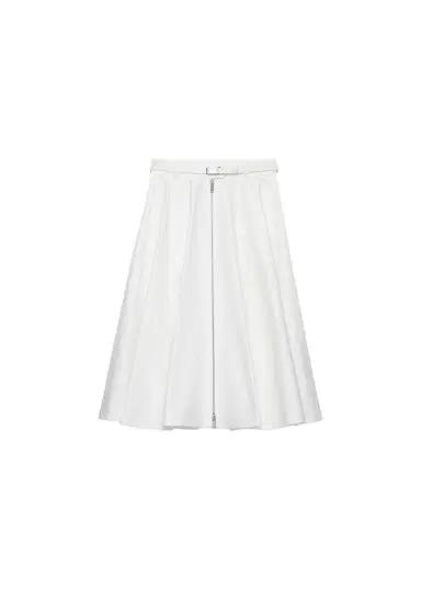 Prada Belted A-Line Midi Skirt | Thumbnail 1 Prada Belted A-Line Midi Skirt | Thumbnail 1