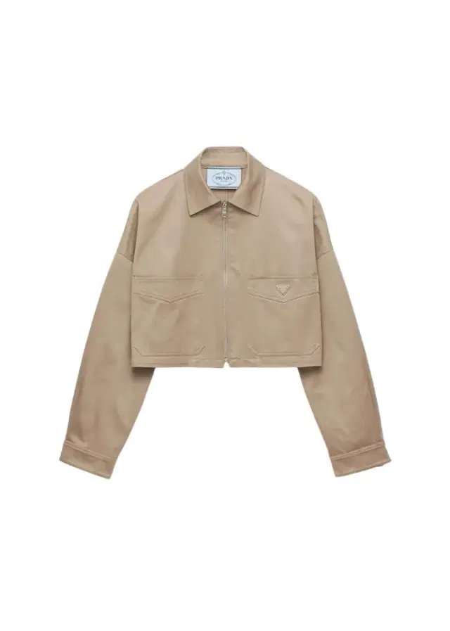 Prada Logo-Detail Cotton Crop Jacket