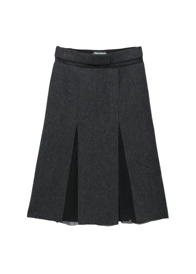 Prada Pleated Wool-Silk Midi Skirt