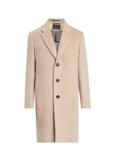 Zegna Men's Cashmere Single-Breasted Overcoat | Thumbnail 1