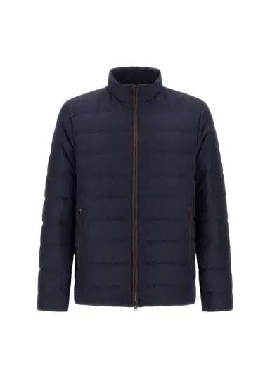 HERNO Men's Suede-Trim Nylon Bomber Jacket | Thumbnail 1