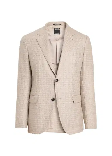 Zegna Men's Cashmere Tonal Houndstooth Single-Breasted Sport Coat | Thumbnail 1 Zegna Men's Cashmere Tonal Houndstooth Single-Breasted Sport Coat | Thumbnail 1