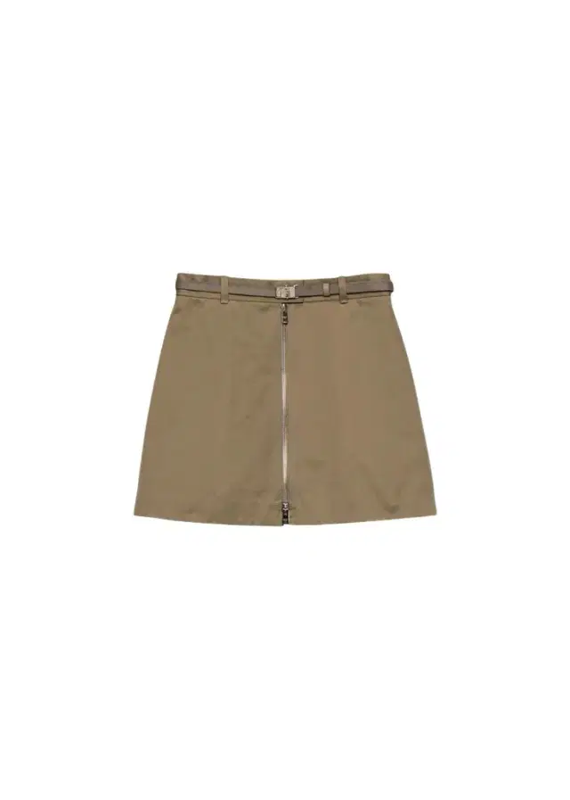 Prada Belted Cotton-Blend Mini Skirt