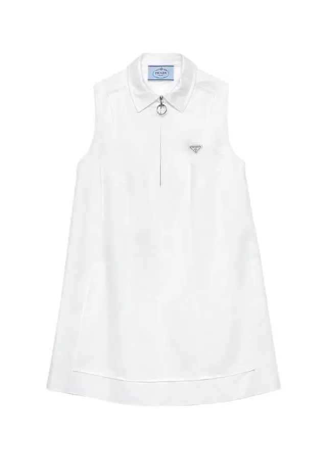 Prada Logo Cotton Sleeveless Mini Dress