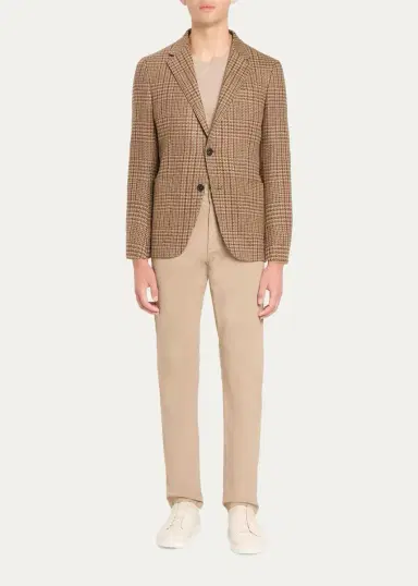 Zegna Men's Cashmere Glen Plaid Single-Breasted Sport Coat | Thumbnail 2