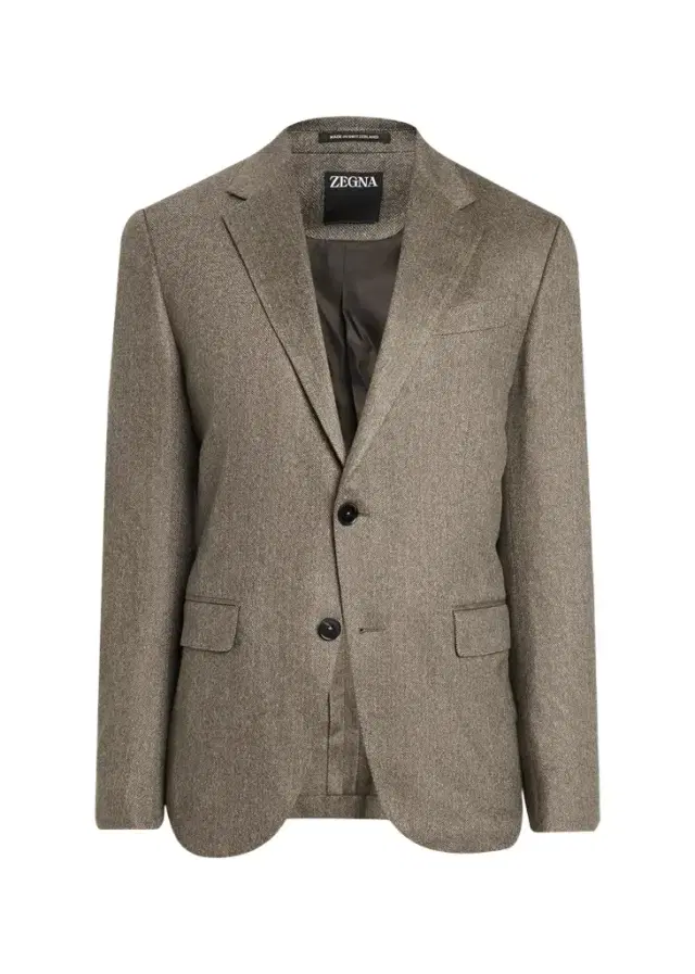 Zegna Men's Cashmere Herringbone Single-Breasted Sport Coat