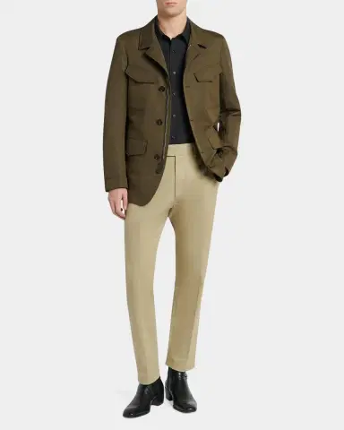 Tom Ford Men's Silk Twill Flap Pocket Button-Down Shirt | Thumbnail 2 Tom Ford Men's Silk Twill Flap Pocket Button-Down Shirt | Thumbnail 2