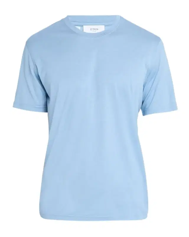 Eton Men's Cotton and Silk Crewneck T-Shirt