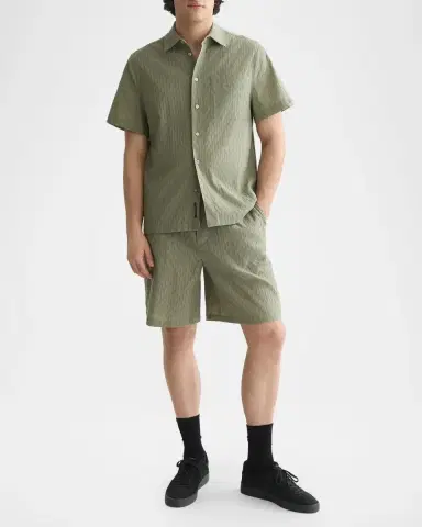 Maison Scotch Men's Jacquard Seersucker Drawstring Shorts | Thumbnail 2