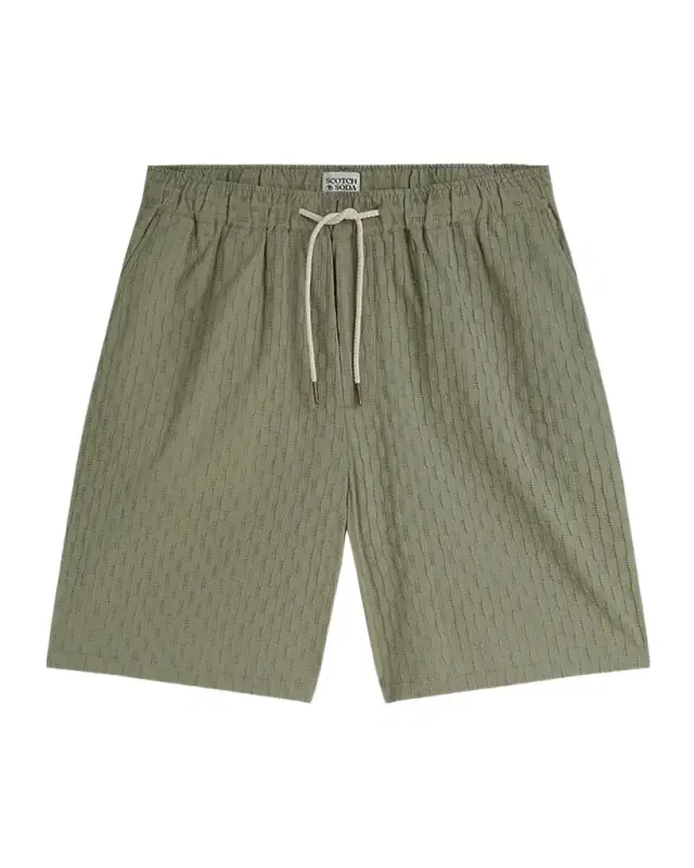 Maison Scotch Men's Jacquard Seersucker Drawstring Shorts