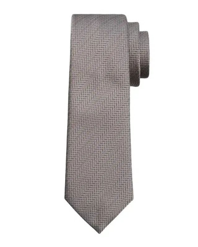 Emporio Armani Men's Chevron Jacquard Silk Tie